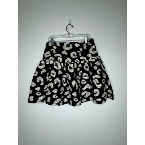 Hunter Bell London Skirt - Onyx Cheetah Size 4 - Picture 2 of 4